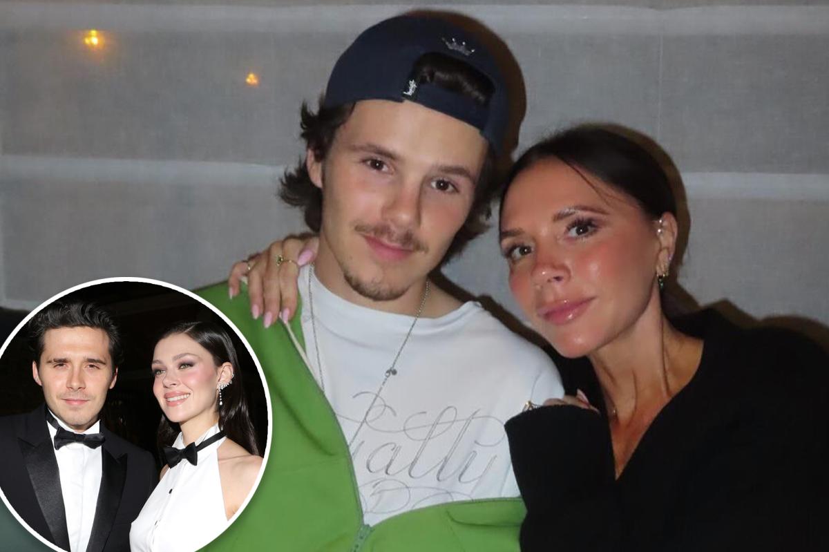 Cruz Beckham pokes fun at Victoria's dancing at Brooklyn's wedding