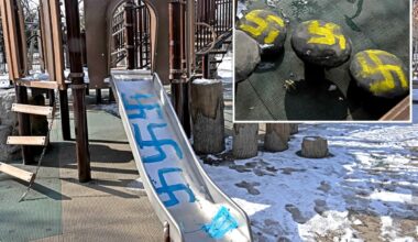 Vile antisemites scrawl swastikas across playground in heavily Jewish NYC neighborhood over two straight days