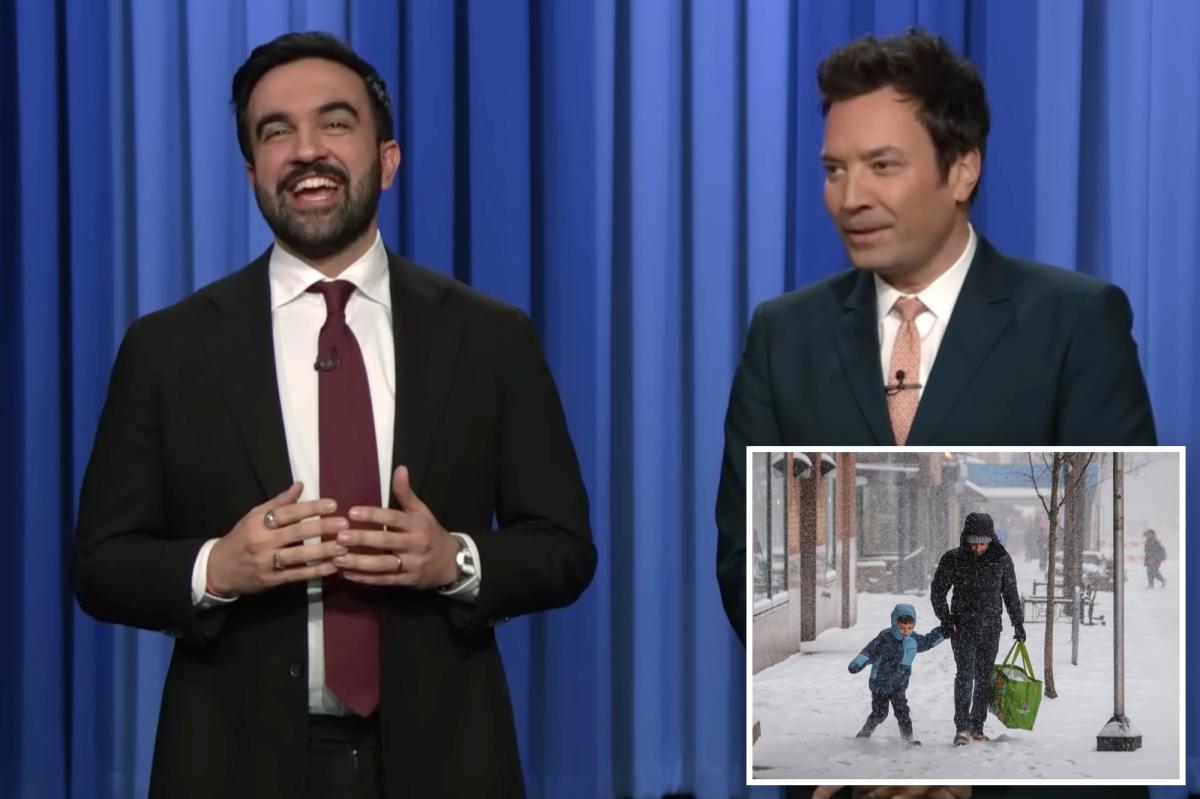 Zohran Mamdani tells cringe joke about NYC snowstorm on 'Tonight Show with Jimmy Fallon'