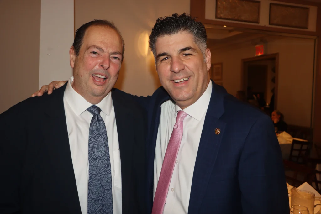 Mario Romano, Esq., left, alongside Dominic Famulari, Esq. Brooklyn Eagle photo by Mario Belluomo