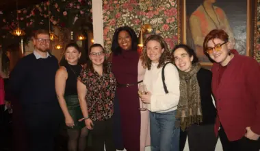 From left: Isaac Netzer, Deanna Netzer, Rose Snitz, Danielle Noel, Esq., Liz Kaiser, Molly Silverberg and Jordan Goldstein. Brooklyn Eagle photo by Mario Belluomo