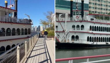 East River party boat crashes in Brooklyn's Domino Park; operator refusing to pay damages