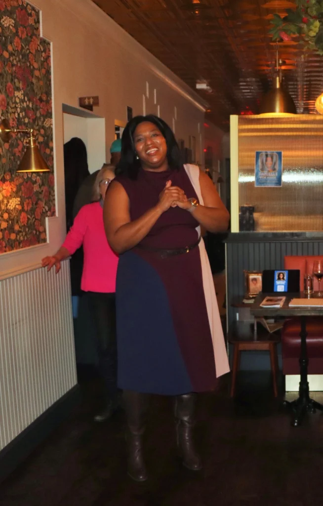 Danielle Noel, Esq., addresses the crowd. Brooklyn Eagle photo by Mario Belluomo