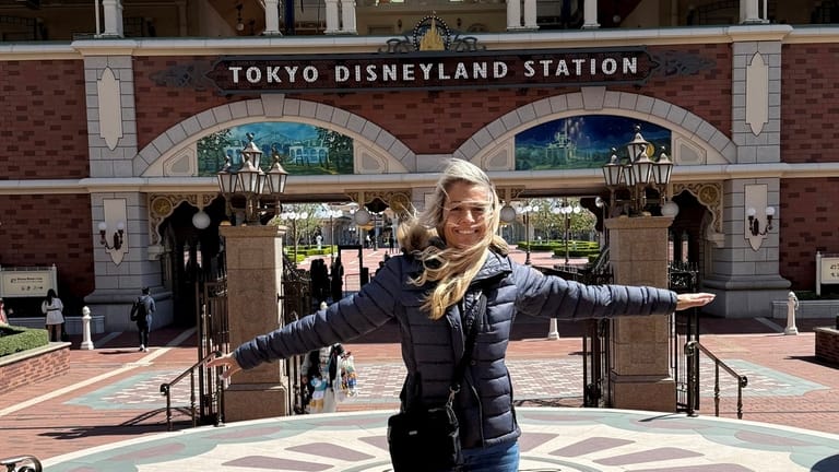Flight attendant Alissa Williams, of Sayville, seen at Tokyo Disney...