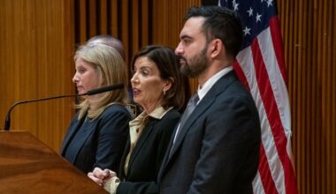 Mamdani, Hochul and Tisch appear together to highlight city's reduction in violent crime