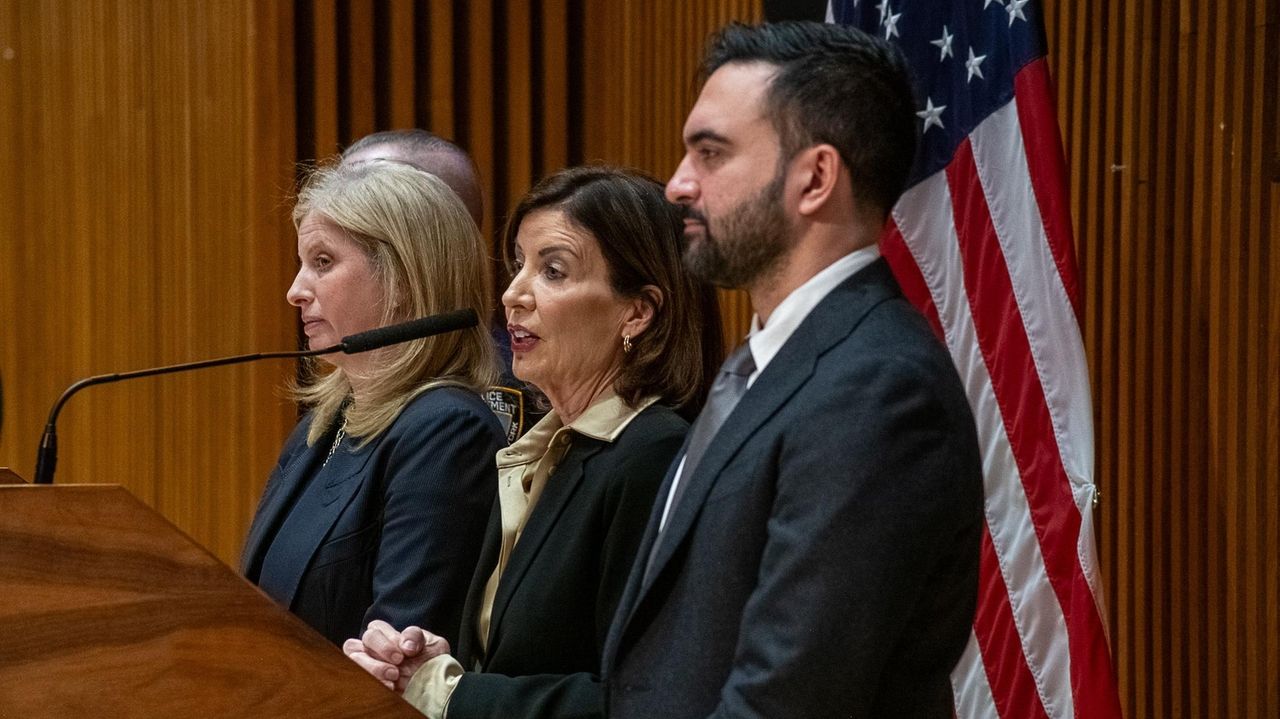 Mamdani, Hochul and Tisch appear together to highlight city's reduction in violent crime