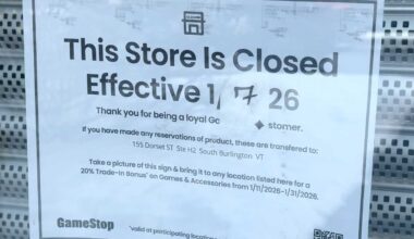 GameStop closing stores in Vermont, New York and New Hampshire