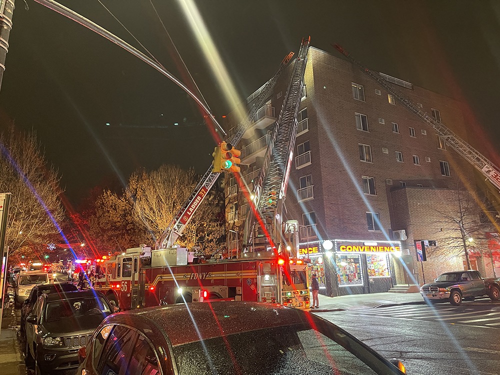 Fire Seemingly Breaks Out in Storage Room Filled with Tenant Files on 5th Floor of Residential Building