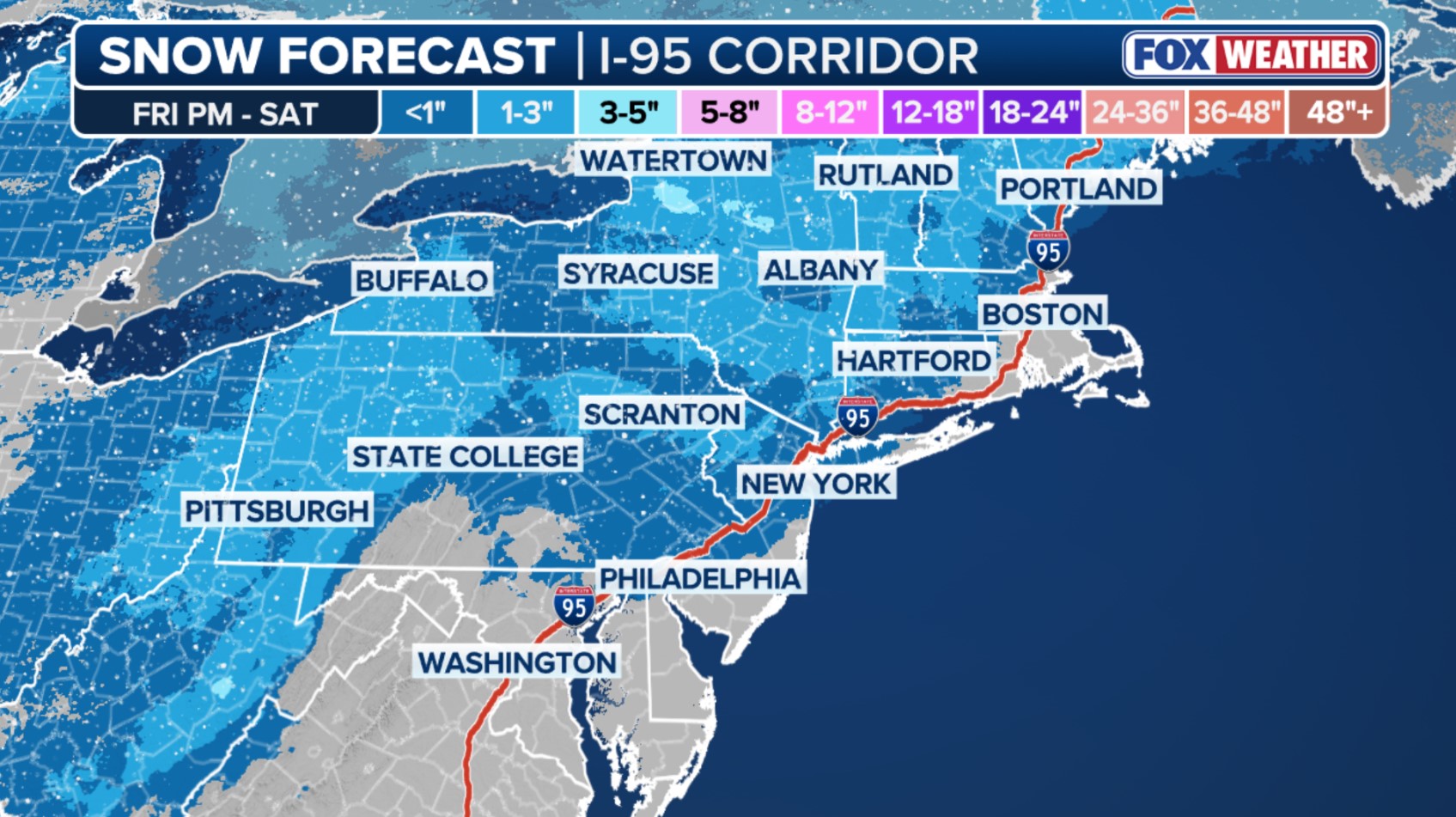 Here's how much snow NY, NJ should expect this weekend