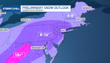How much snow will NYC get? See first forecast map ahead of storm – NBC New York