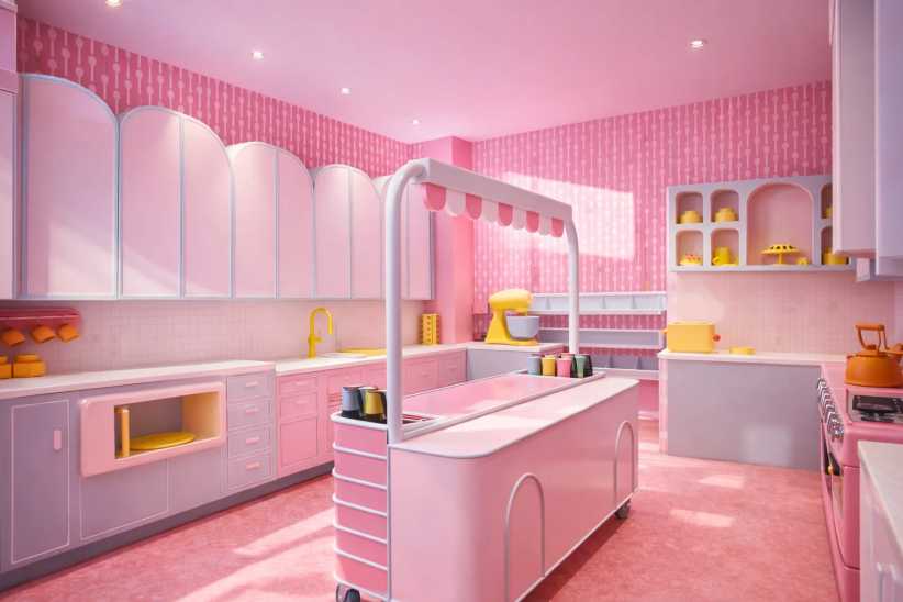Pink kitchen Sundae House at Museum of Ice Cream