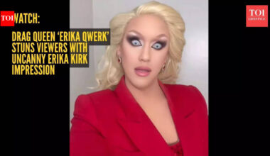 Watch: Drag queen ‘Erika Qwerk’ stuns viewers with uncanny Erika Kirk impression |