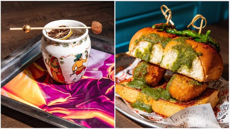 The Mumbai Local cocktail at Varli Indian Street Kitchen, left,...