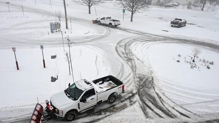 Plows are at work in Huntington.