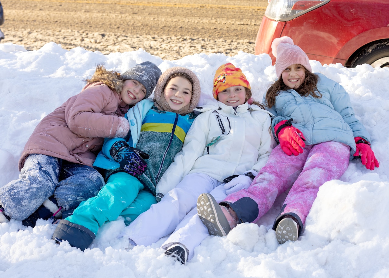Children enjoy their snow day at Clove Lakes Park