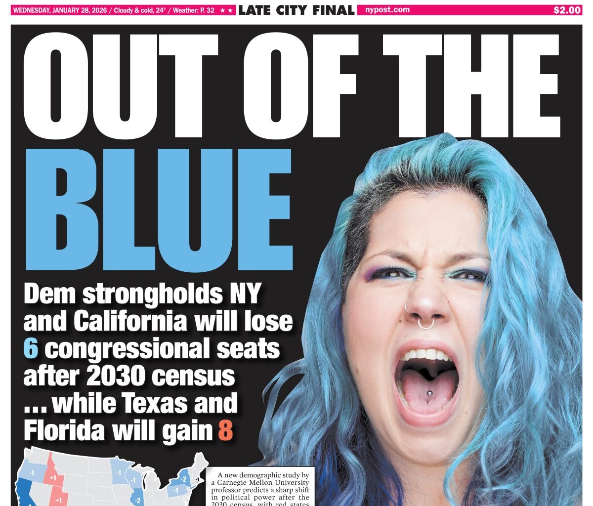 New York Post Cover for January 28, 2026