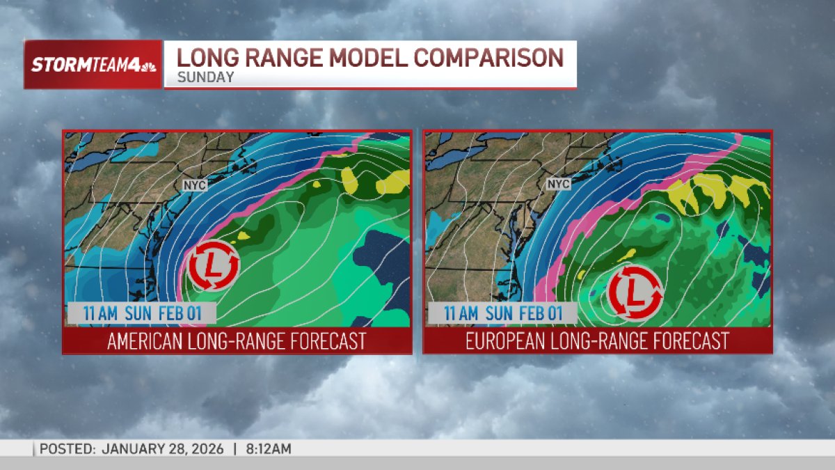 NYC winter storm this weekend? Snow chance updated in new models – NBC New York