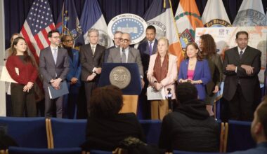 New York City Council Speaker Julie Menin, the Department of Consumer and Worker Protection (DCWP), and Urban Upbound today celebrated Earned Income Tax Credit (EITC) Awareness Day at City Hall, highlighting the critical role free tax preparation plays in helping working families access the refunds they deserve. The event also marked 20 years of Urban Upbound’s partnership with DCWP to provide free, high- quality tax preparation services to New Yorkers. Bishop Mitchell G. Taylor, CEO and Co- Founder of Urban Upbound at podium.