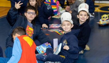 BP Fossella and Catholic Schools Superintendent reads to kids at St. Charles
