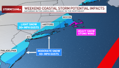 NYC weekend storm forecast calls for more snow, mostly on the coast – NBC New York