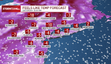 Dangerously cold temperatures, gusty winds come to NYC area – NBC New York