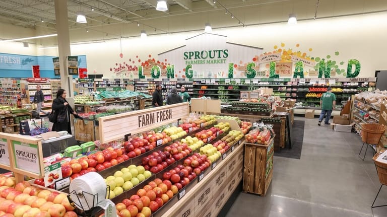 The produce department fills the center of Sprouts Farmers Market...