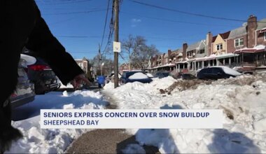 News 12 | Brooklyn | Snowed-in seniors say they can't keep up with city plows dumping over 3 feet of snow in front of Sheepshead Bay homes