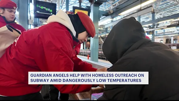 News 12 | Brooklyn | Guardian Angels patrol subway as extreme cold puts unhoused New Yorkers at risk