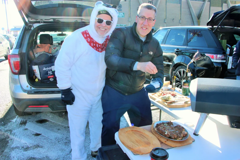 Noel Downey, left, alongside Michael Farkas, Esq. Brooklyn Eagle photo by Mario Belluomo