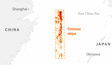 Thousands of Chinese Fishing Boats Quietly Form Vast Sea Barriers