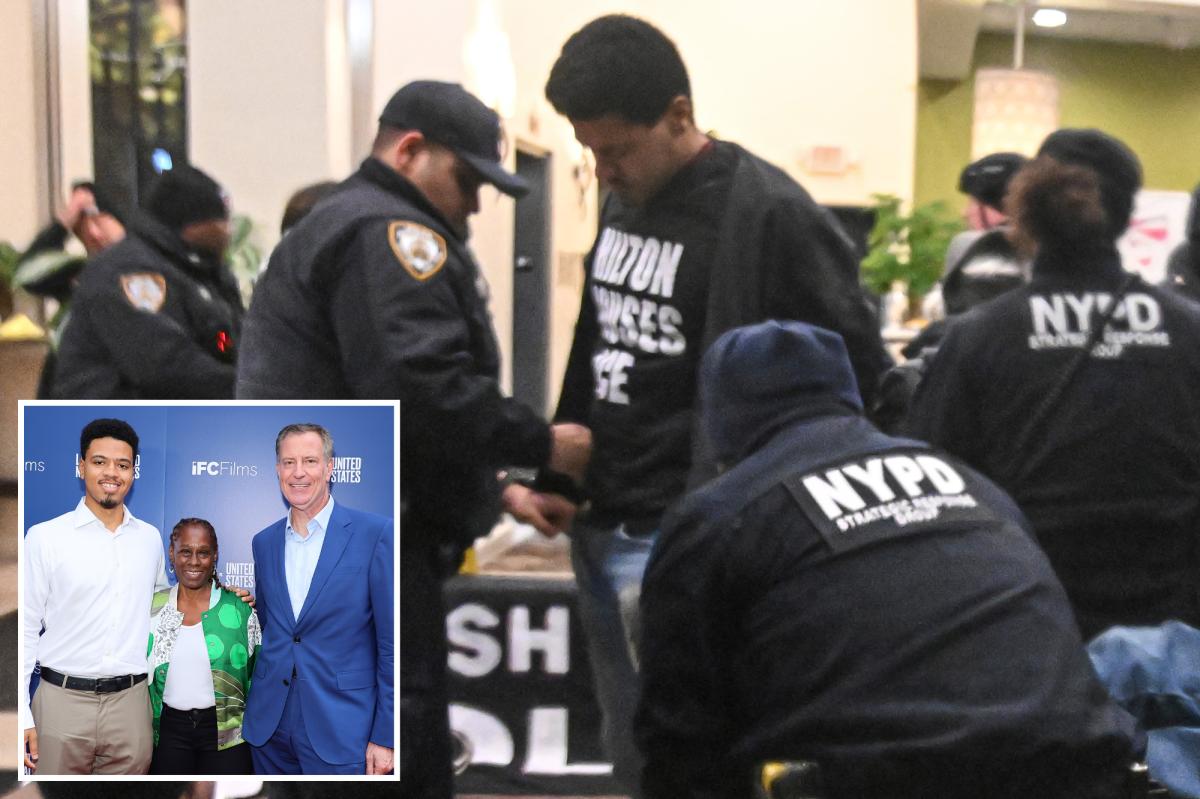 Ex-Mayor Bill de Blasio's son Dante among more than 60 anti-ICE protesters busted at NYC Hilton