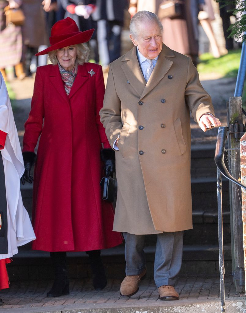 Charles and Camilla leaving church on Christmas Day