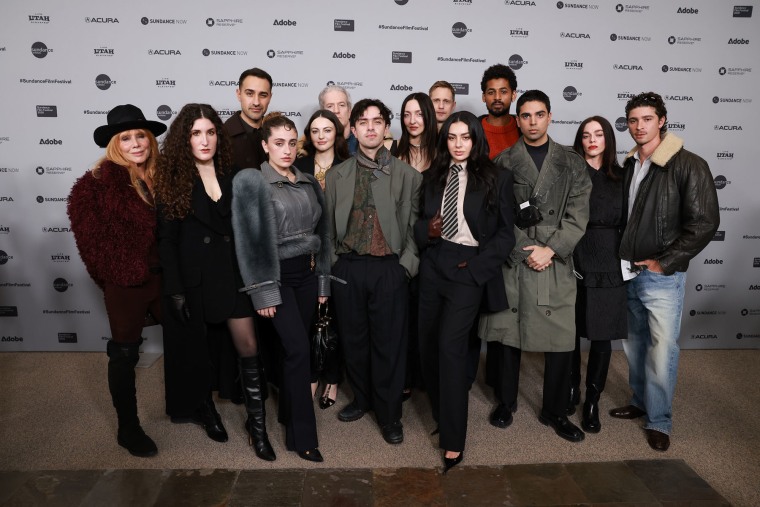 The cast of "The Moment" at the premiere at the Sundance Film Festival on Jan. 23, 2026 in Park City, Utah. 