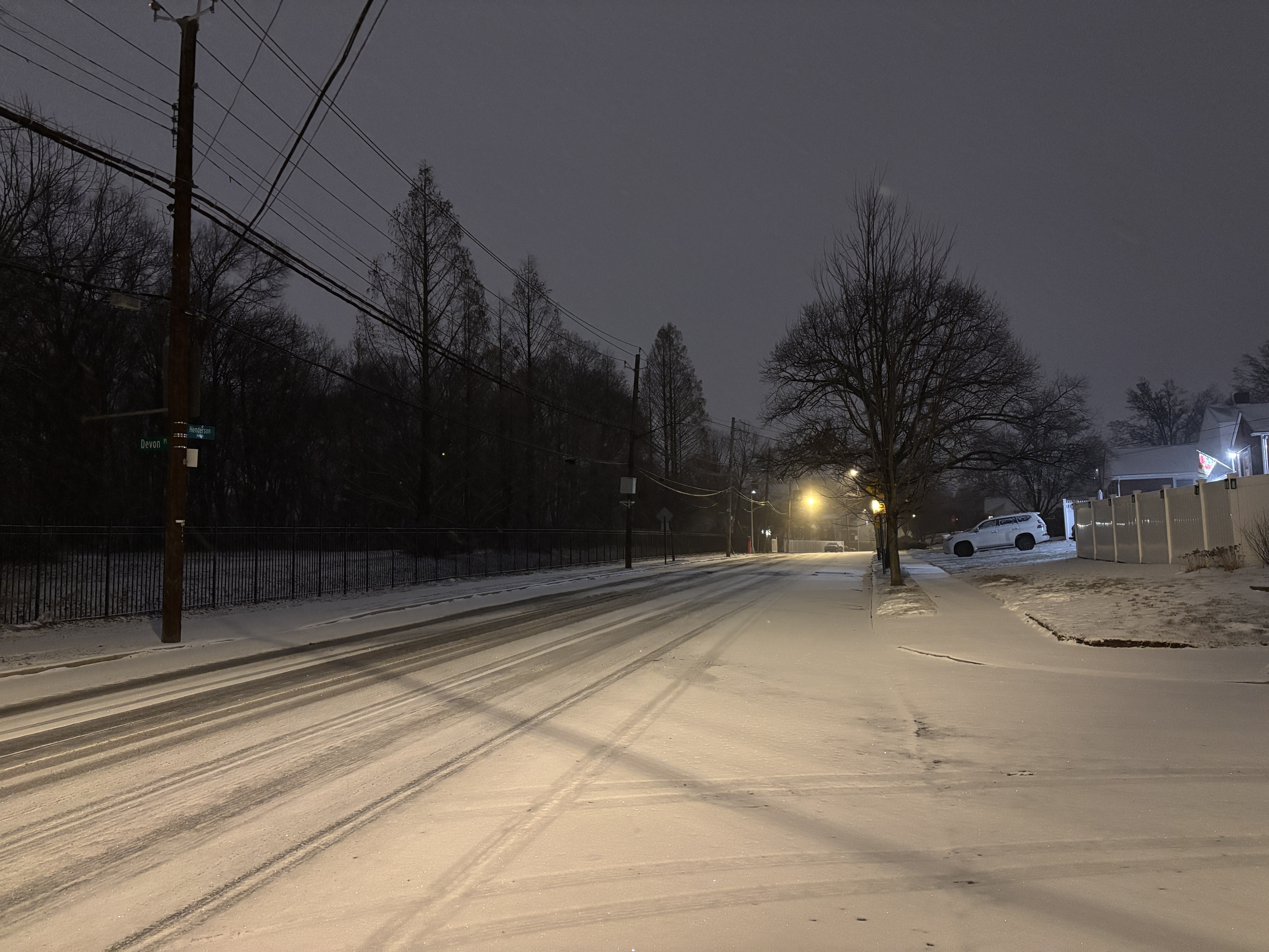 Accumulation at this point was about a quarter of an inch.