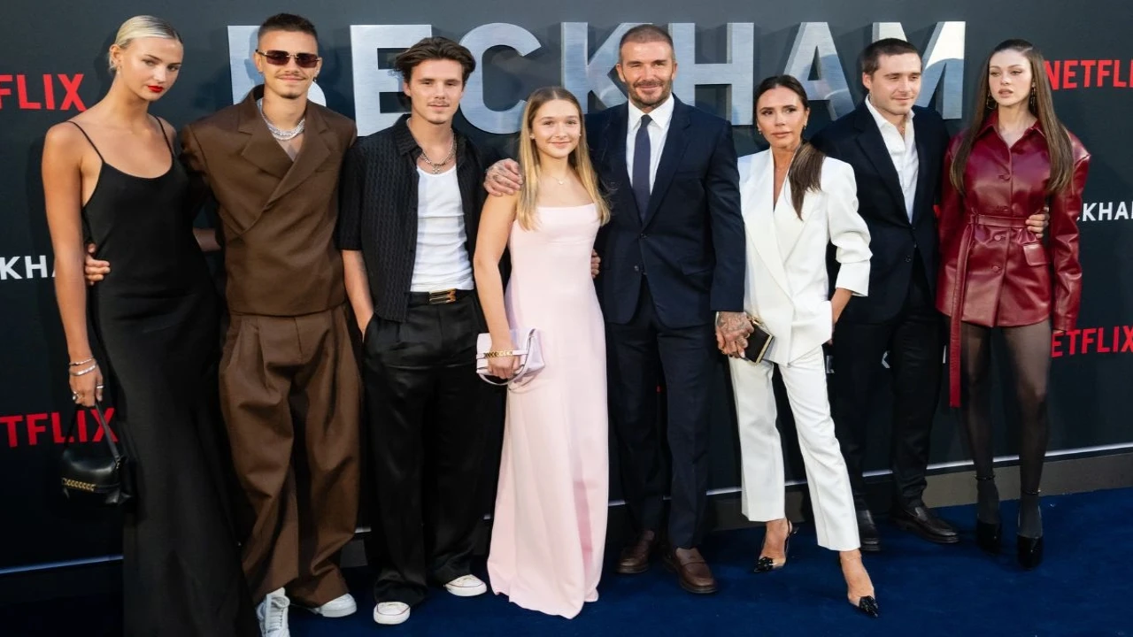 Beckham family: courtesy of Getty Images