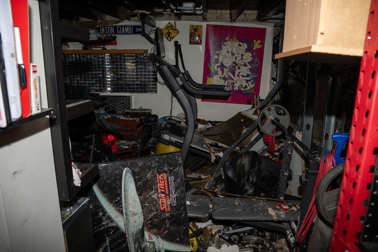 Hodges Place fire damage on Dec. 26, 2025