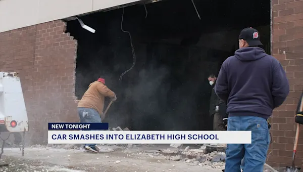 Car crashes into Elizabeth HS auditorium, injuring student
