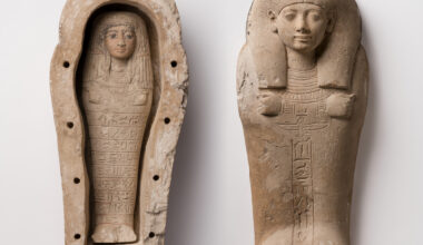 Shabty of Iuy, ca. 1539–1400 B.C.E. Limestone and pigment. Brooklyn Museum, Charles Edwin Wilbour Fund, 37.129E. (Photo: Brooklyn Museum)