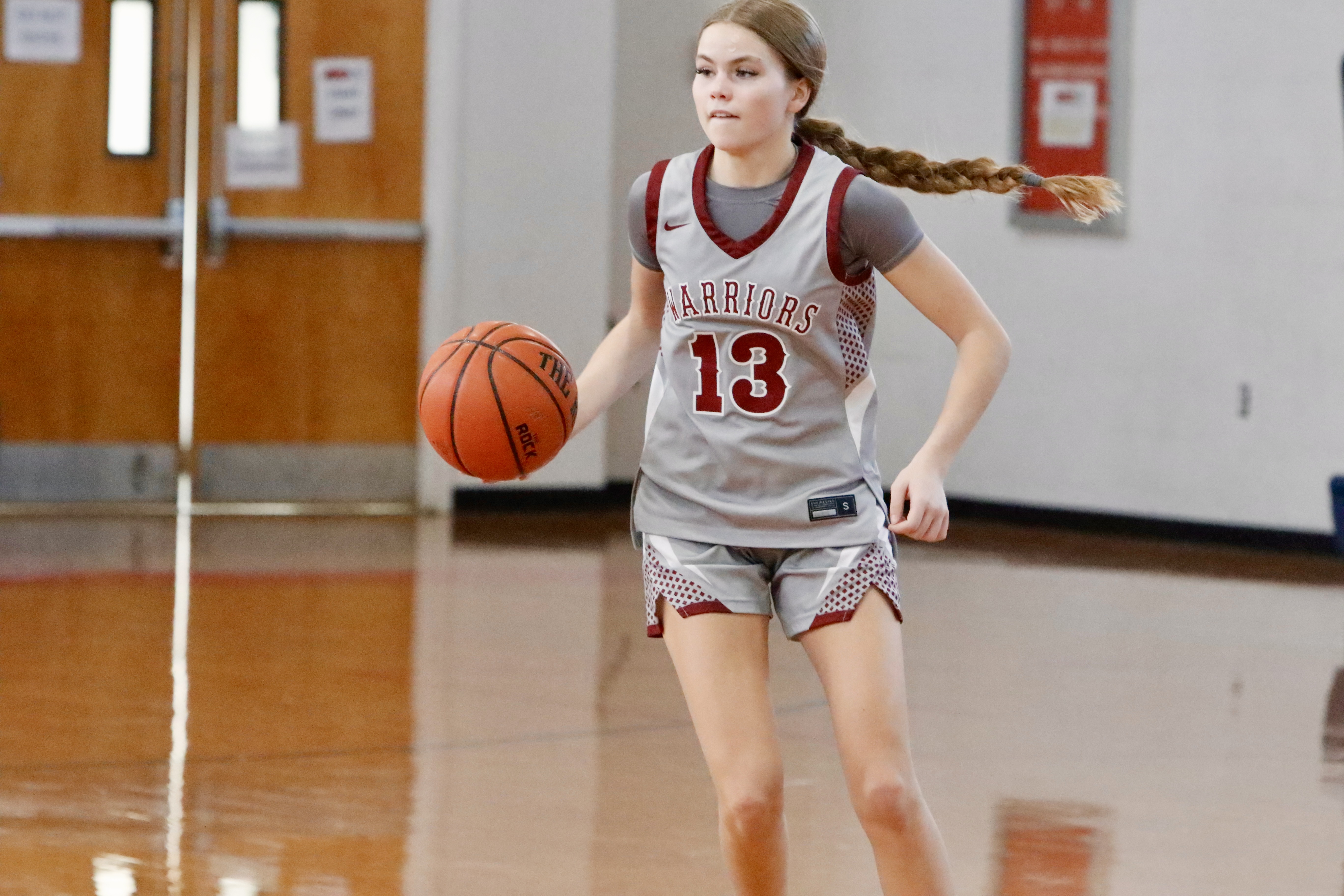 Curtis' Alina Starodubenko handles the ball during a Borough President's Cup matchup vs. MSIT on Jan. 24, 2026.