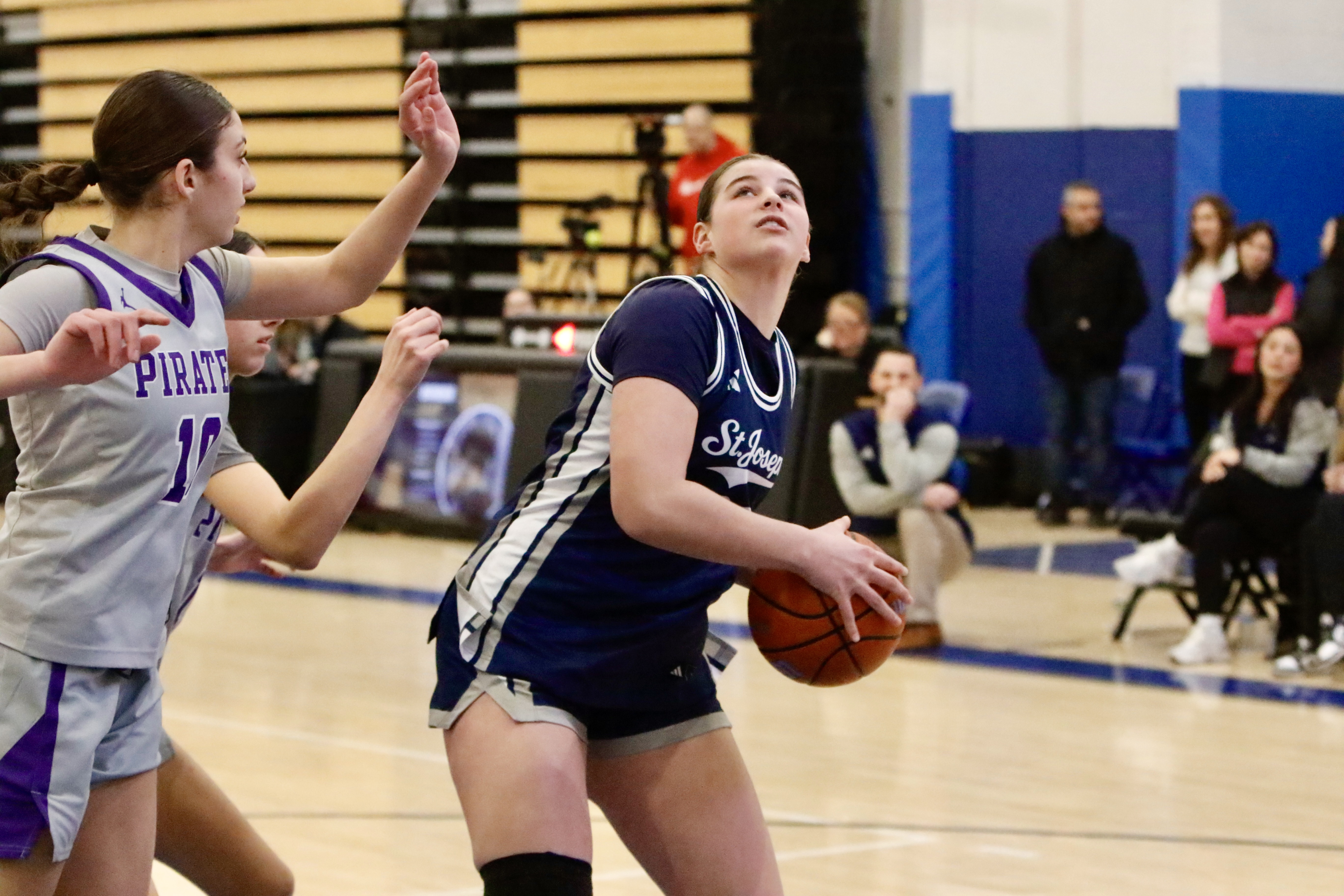 Sea's Teagan Rowley prepares to rise to the rim during a Borough President's Cup matchup against Tottenville on Jan. 29, 2026.