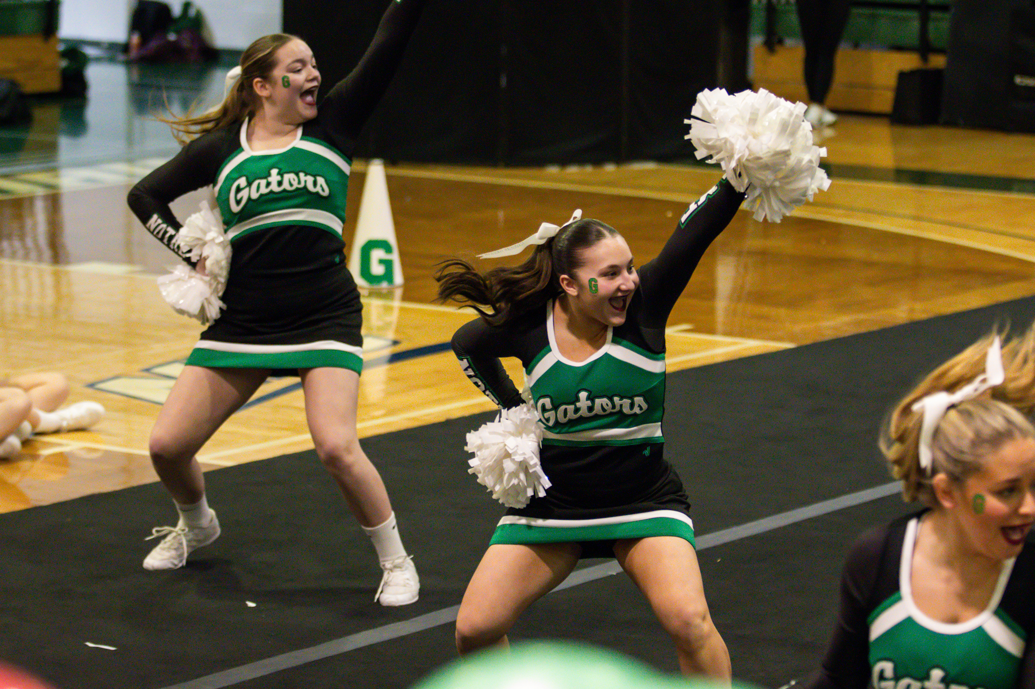 The event featured performances from four of the Staten Island teams competing in the National High School Cheerleading Competition this weekend along with the Seahawks showing off its routine. (Annie DeBiase for the Advance/SILive.com)