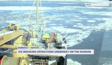 News 12 | Brooklyn | Icebreaking operations underway on Hudson River