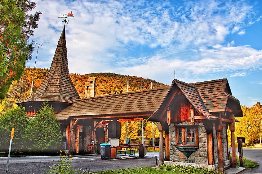 An entrance to Whiteface Mountain in Wilmington, New York.