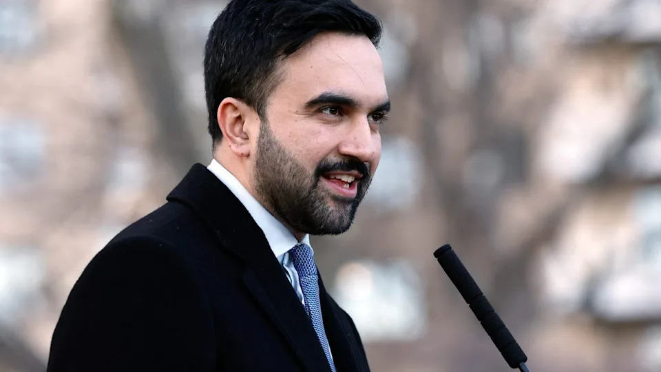 <div>Zohran Mamdani, mayor of New York, during a news conference at Gracie Mansion in New York, US, on Monday, Jan. 12, 2026. Mamdani held his first news conference from Gracie Mansion on Monday, after moving into the official mayoral residence with his wife. Photographer: John Lamparski/Bloomberg via Getty Images</div>