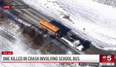 School bus crashesManhattan Monee Road between Schoolhouse and Cedar Roads was expected to be closed “until further notice,” as an investigation continues. with car in suburban Manhattan kills 1, injures 11 – NBC Chicago