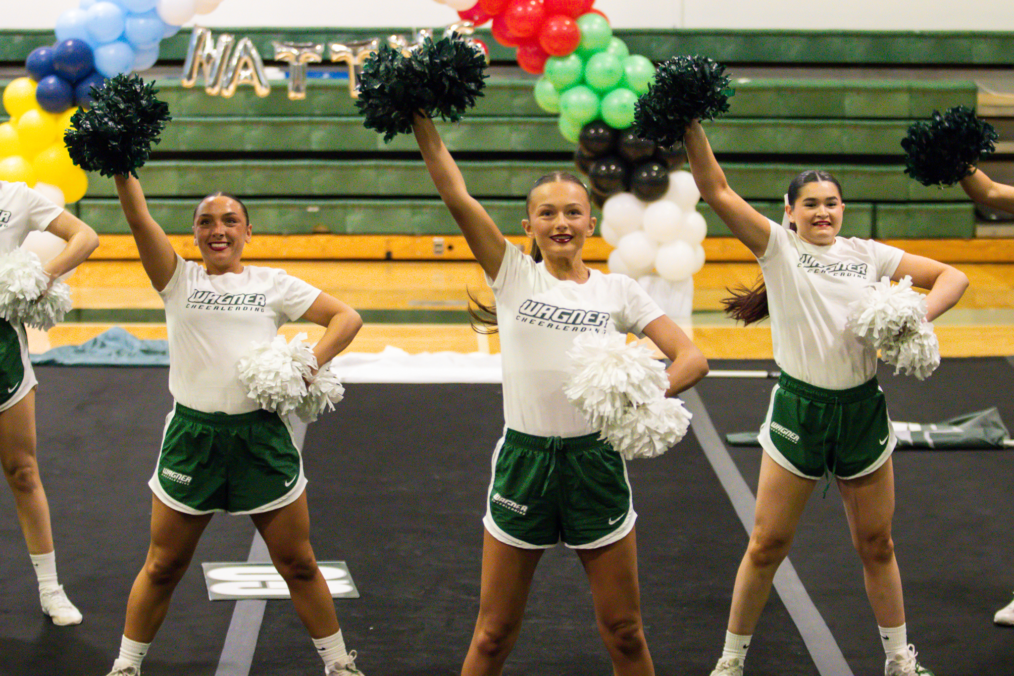 The event featured performances from four of the Staten Island teams competing in the National High School Cheerleading Competition this weekend along with the Seahawks showing off its routine. (Annie DeBiase for the Advance/SILive.com)