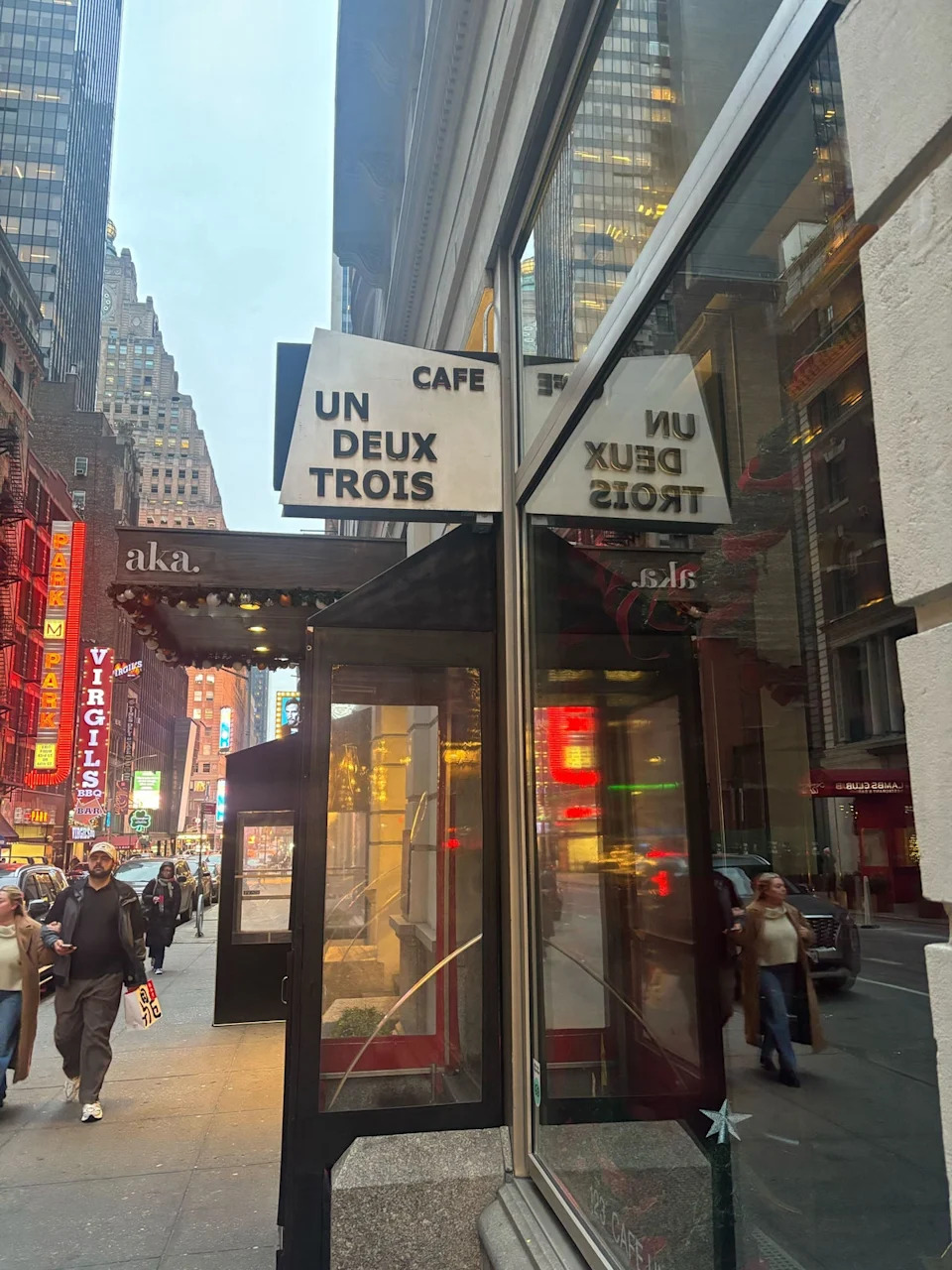 Celebrities who dined at Café Un Deux Trois included Nathan Lane, Robert Downey Jr. and Sarah Jessica Parker (Isabel Keane, The Independent)