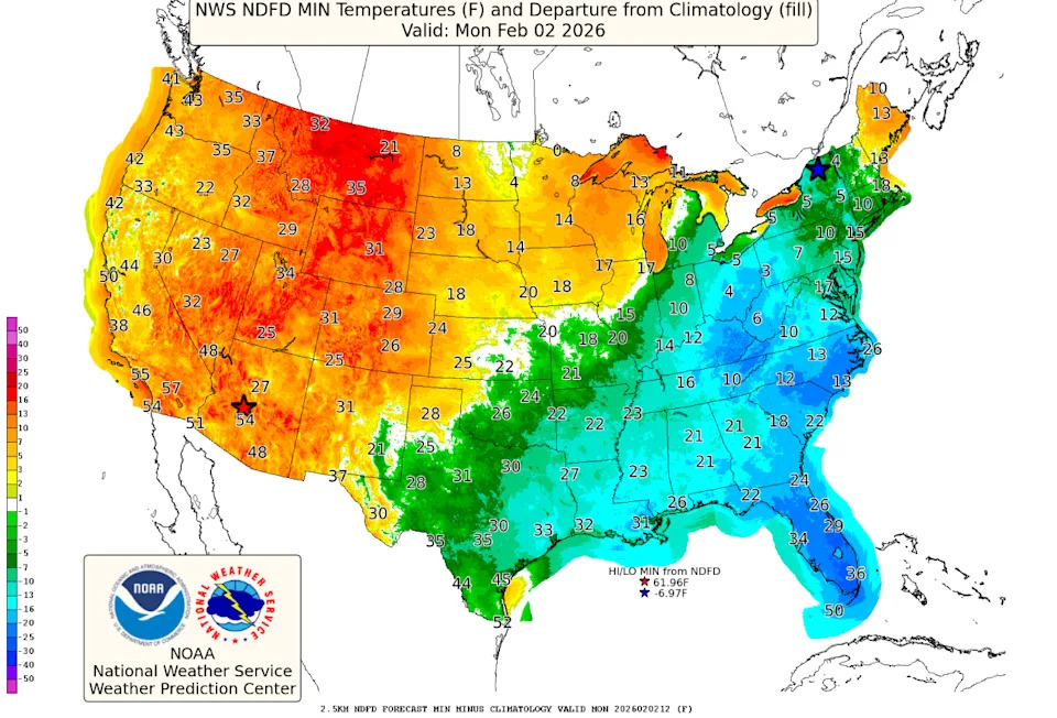 Temperatures below 20 are still in store for most of the Northeast.