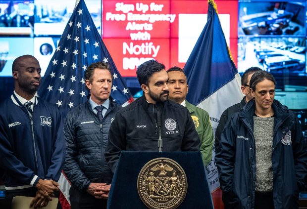 New York Mayor Zohran Mamdani holds a press conference at New York City Emergency Management Department to discuss the City's preparations for the upcoming snowstorm on Friday, January 23, 2026. (Michael Appleton / Mayoral Photography Office)