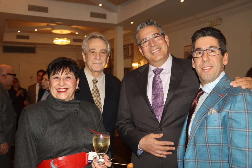 From left: Annette Scaranno, Esq., Hon. Wayne Ozzi, Hon. Matthew Santamauro and Joe Romagnolo, Esq. Brooklyn Eagle photo by Mario Belluomo